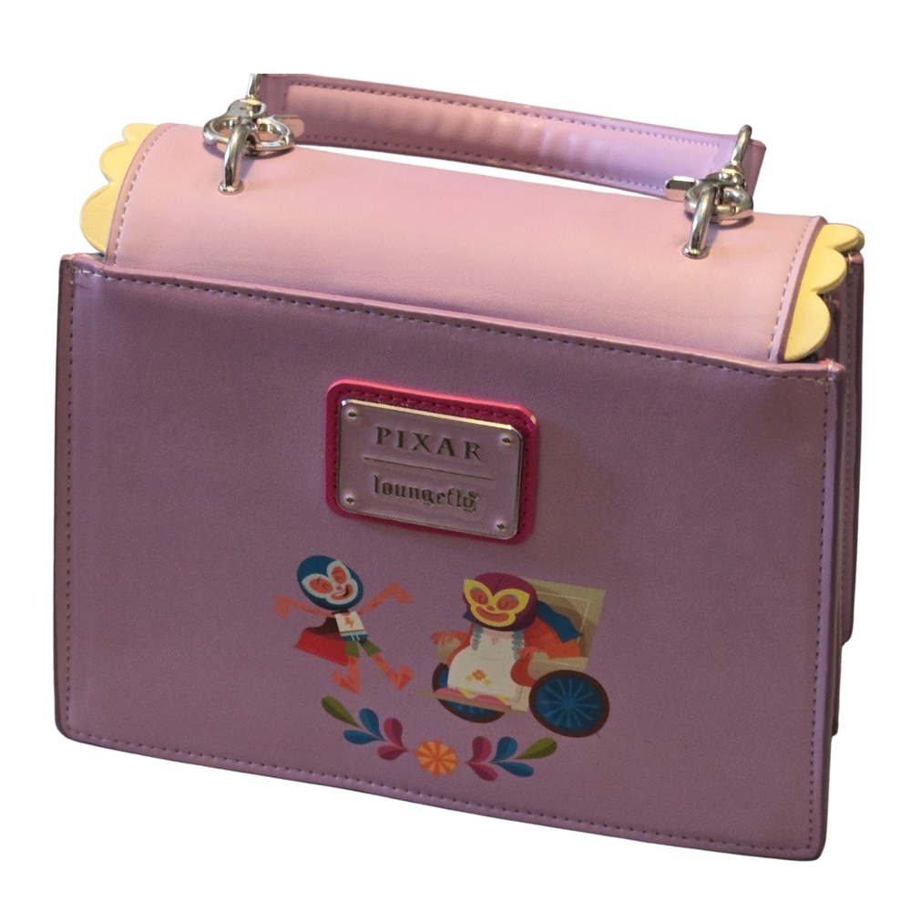 Coco Day Of The Dead Purple Loungefly X Pixar Crossbody Bag - Handbag Purse - Picture 3 of 10